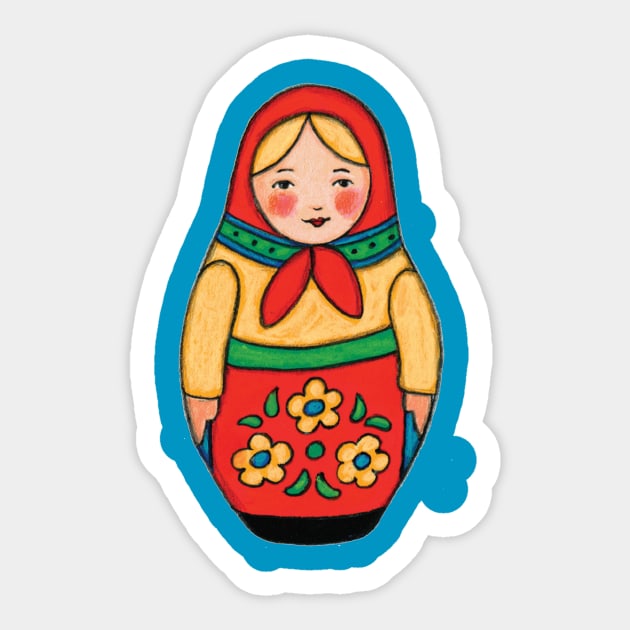 matryoshka nesting doll Sticker by Parakeet Moon